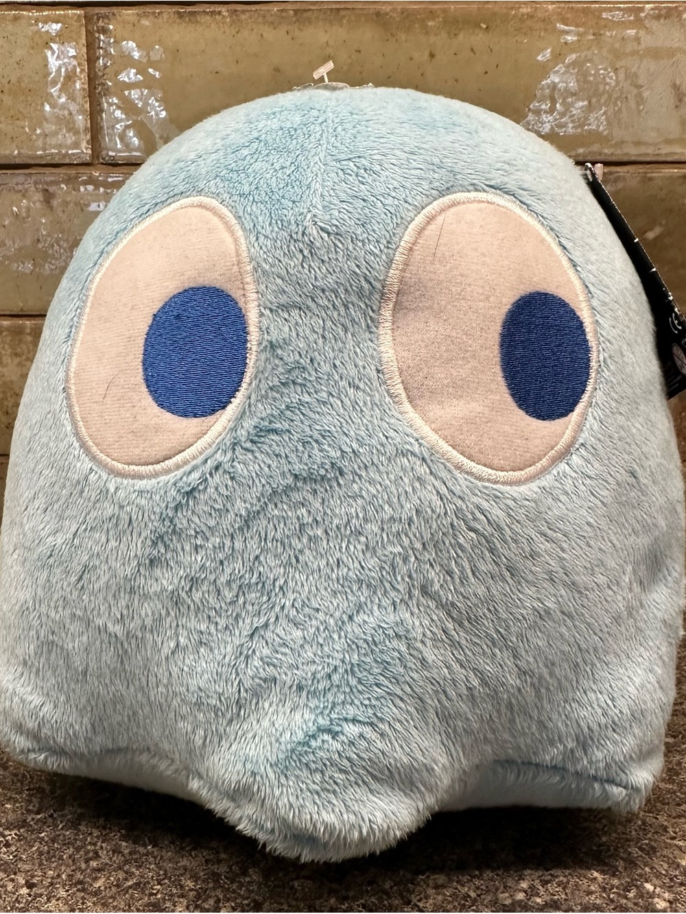 Rare PAC-MAN Inky Plush Ghost With Sound Effects 9 inches